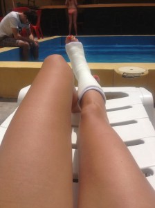 I'll take a side of skin cancer with my fractured ankle