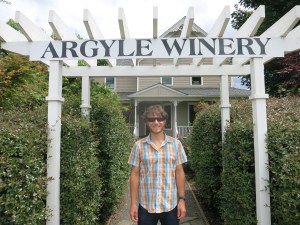 Ben enjoyed the bubbles and Pinot at Argyle