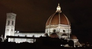 A view of the Duomo from a nearby hotel roof bar